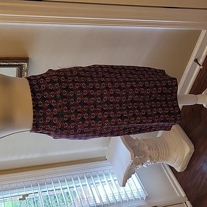 LuLaRoe Cassie stretch skirt diamond print teal red orange black L New w tags…